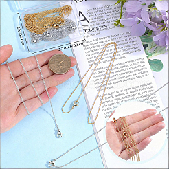 10 collar de cadena cruzada/rolo de latón de 1.4 mm en 2 colores&nbsp;MAK-BBC0001-31