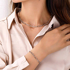 Kit fai da te per realizzare braccialetti/collane con catene di graffette in alluminio&nbsp;DIY-TA0012-91P