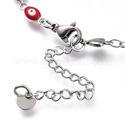 Bracciali a maglie in acciaio inossidabile 304&nbsp;BJEW-M203-05P-C