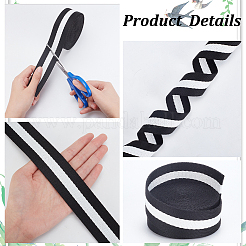15 Yards 3 Farben Ethno-Stil flaches Polycotton-Streifenband&nbsp;OCOR-WR0001-18