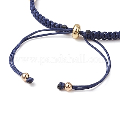 5 bracelet tricoté en cordon de nylon de 5 couleurs&nbsp;AJEW-JB01292