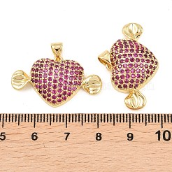 Pendentifs avec zircon cubiques à micro-pavés en laiton&nbsp;KK-C170-23B-G