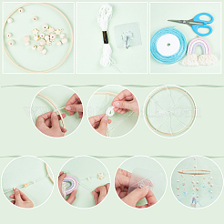 Kit de fabrication de carillons éoliens en bois bricolage&nbsp;DIY-WH0319-20