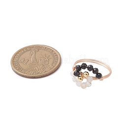 3 stücke 3 arten natürliche edelstein finger ringe&nbsp;RJEW-TA00228