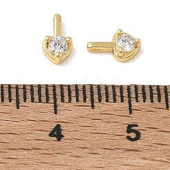 Messingpflaster klare Zirkonia Charms&nbsp;CU-CBA9FFD-11G-03