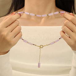Reife Amethyst-Quader-Lasso- und Y-Halsketten für Frauen&nbsp;FS-WGAADEC-01