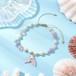 Braccialetti di perline di vetro intrecciate per le donne&nbsp;BJEW-JB11732