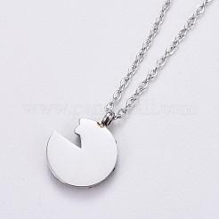 (vente d'usine de bijoux) Colliers pendentifs en chaînes de câble en acier inoxydable 304&nbsp;NJEW-F267-21P