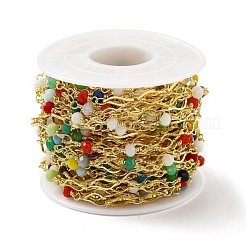 Catena a maglie in foglia di ottone ecologica fatta a mano&nbsp;CHC-E023-15G