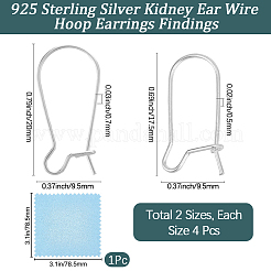 2 style 925 créoles en argent sterling&nbsp;STER-BBC0009-79