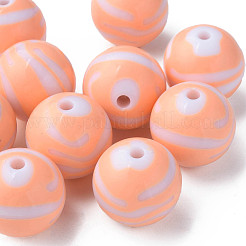 Perles acryliques à rayures opaques&nbsp;MACR-S373-27C-08