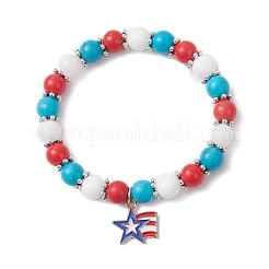 Bracelets turquoise synthétiques&nbsp;BJEW-JB12437