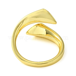 Offener Manschettenring aus Messing mit Mikropavé-Kubikzirkonia&nbsp;RJEW-K256-08G