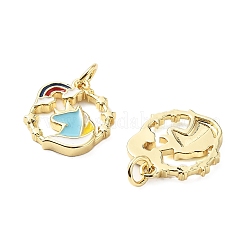 Messing Emaille Anhänger / charms&nbsp;KK-L237-028G-01