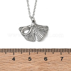 Halsketten mit Anhänger in Form eines Ginkgoblatts aus Edelstahl 304&nbsp;SA-CBA5A8D-05P