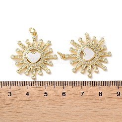 Pendentifs en laiton zircon cubique transparent&nbsp;KK-B083-36B-G