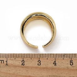 Mikropavé-Manschettenringe aus klarem Zirkonia aus Messing für Damen&nbsp;RJEW-U041-21G