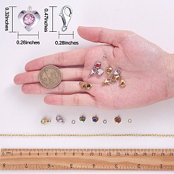 Kits de fabrication de colliers de charme de pierre de naissance coeur bricolage&nbsp;DIY-SZ0009-31
