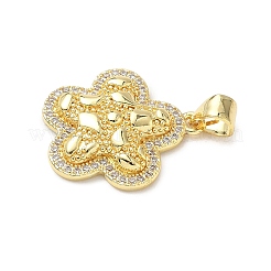 Pendentifs avec zircon cubiques à micro-pavés en laiton&nbsp;KK-I379-09G
