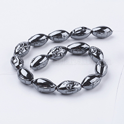 Non magnetici perle ematite sintetico fili&nbsp;G-P341-31-15x26mm