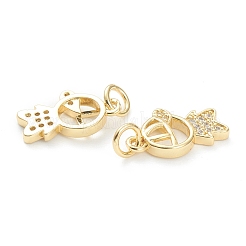 Pendentifs en laiton zircon cubique transparent&nbsp;ZIRC-J041-16E