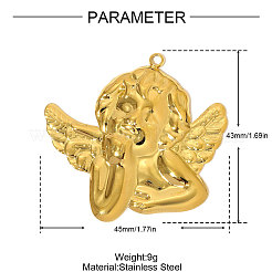 Pendentifs en acier inoxydable 304&nbsp;STAS-OY004-84G