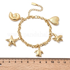 Braccialetti con ciondoli in acciaio inossidabile 304&nbsp;BJEW-P368-07A-G