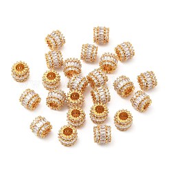 Messing Mikro ebnen Zirkonia European Beads&nbsp;KK-I705-18G