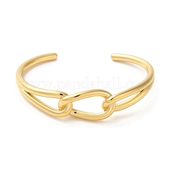 Brazaletes de acero inoxidable 304 con envoltura de alambre&nbsp;BJEW-Q773-06A-G