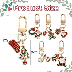 Décorations de pendentif en alliage d'émail de noël&nbsp;HJEW-YW00048-01