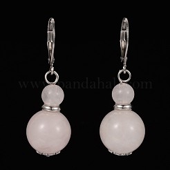 Pendientes de piedras preciosas naturales leverback calabaza&nbsp;EJEW-JE01762