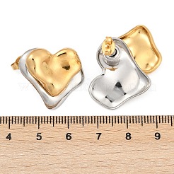 Boucles d'oreilles à tige en acier inoxydable 304&nbsp;EJEW-U045-04A-GP