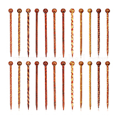 Bâton de cheveux en bois imprimé rétro&nbsp;OHAR-WH0016-19