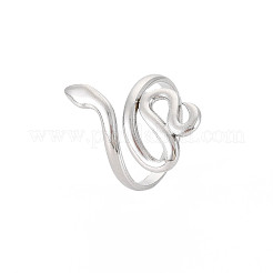 Bague ouverte en acier inoxydable 304 en forme de serpent pour femme&nbsp;X-RJEW-S405-226P