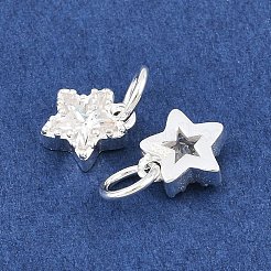 925 breloque en argent sterling avec zircone cubique transparente&nbsp;STER-A049-08B-S