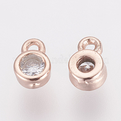 Ciondoli in ottone con zirconi chiari&nbsp;X-ZIRC-P068-01RG