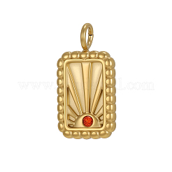 Dijes de circonita cúbica pavé de acero inoxidable 304&nbsp;CU-OY001-25G