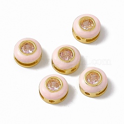 Cremagliera in ottone placcatura perline zirconi&nbsp;KK-C007-15G-05