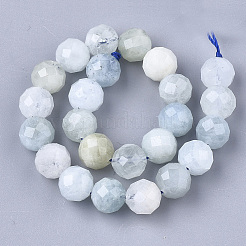 Natürliche Aquamarin Perlen Stränge&nbsp;X-G-S345-10mm-013