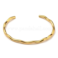 Brazaletes de acero inoxidable 304 con revestimiento iónico (IP)&nbsp;BJEW-H323-01G