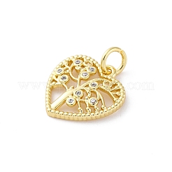 Pendentifs avec zircon cubiques à micro-pavés en laiton&nbsp;KK-S510-36G-01