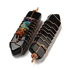 7 Chakra Edelstein Anhänger groß spitz&nbsp;G-H308-04G-02