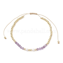 Geflochtene Armbänder aus natürlichen Edelsteinen&nbsp;BJEW-JB13203