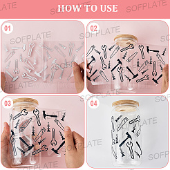 8 stücke 8 arten pvc kunststoff wasserdichte dekorative aufkleber etiketten&nbsp;DIY-SP0004-93A