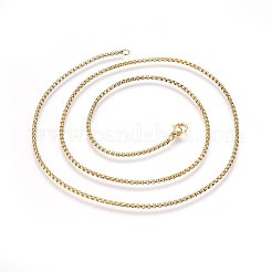 Halsketten aus Rolo-Kette aus 304 Edelstahl&nbsp;X-NJEW-L047-02B-G