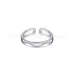 Verstellbare offene Manschettenringe aus Messing für Damen&nbsp;FS-WG65B8B-01