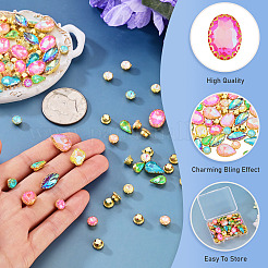 100 strass à coudre en verre&nbsp;GLAA-TA0004-47