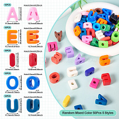 50pcs 5 Arten undurchsichtige europäische Acrylperlen&nbsp;OACR-TA0003-49