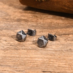 Sechseck-Ohrstecker aus Edelstahl&nbsp;PW-WG255A2-01