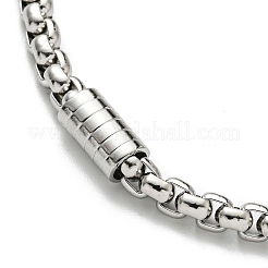 Bracciali a catena quadra in acciaio inossidabile 201 anti-ossidazione per donna&nbsp;BJEW-R318-03B-P